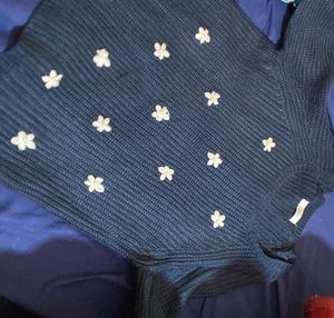 Floral Detail Knit Sweater