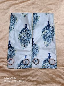 Cortina Turquoise Printed Curtains