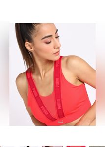 PUMAWomen Sports Lightly Padded Bra (Pink)