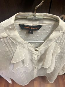 Elegant White Ruffle Top