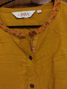 BIBA Mustard Yellow Kurta