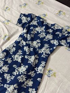 Navy blue Darzi Brand Slit dress/Kurta