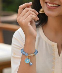 Blue Beaded Bracelet