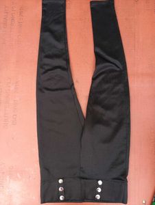 Black Leggings with Button Detail