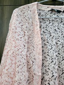 Pink Lace Cardigan