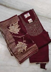 Orange Embroidered Salwar Suit