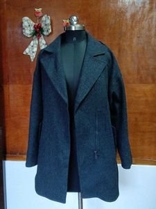 Elegant Grey zip  Coat