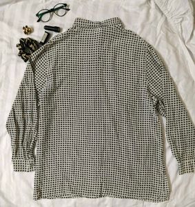 Patterned Button-Down Shirt
