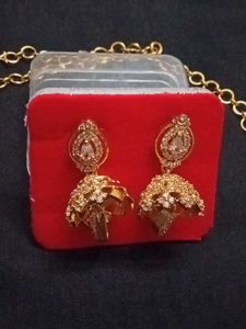 Golden White Stone Amazing Jewellery Set