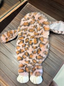 Pink Leopard Faux Fur Crossbody Bag