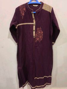 Burgundy Festive Kurti.