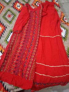 Red Sharara Suit