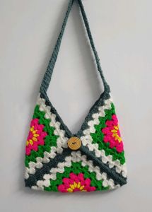 Crochet 🧶 Floral Sling Bag