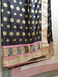 Gorgeous Georgette Like Vintage Black Saree
