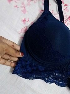 Navy Blue Lace Bralette