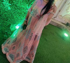 3 Pc Heavy Gown + Free Heels