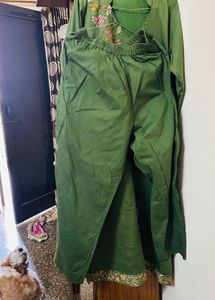 Green Floral Suit