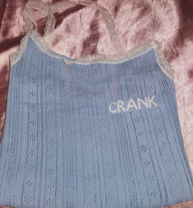 White Sheer Blue Top