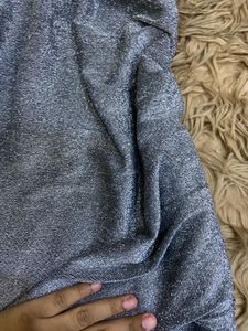 URBANIC Sparkly Silver Mini Dress