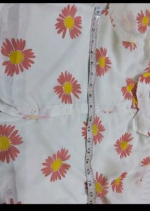 Floral Print Tie-Front Top