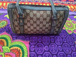 Gucci Brown GG Canvas Boston Bag Beige Green