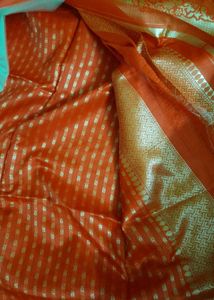 Red &amp; Gold Kanjivaram Jacquard Benarasi Silk Saree