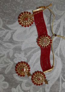 Red Kundan Jewelry Set