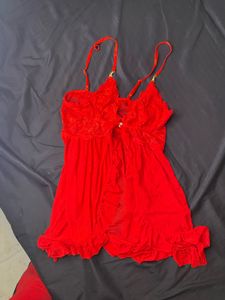 Red Lace Babydoll Lingerie