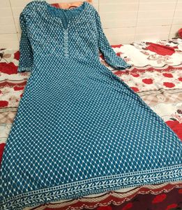 Blue Printed Kurta