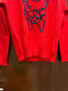 Red Graphic Pullover