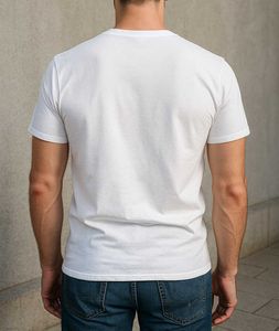 White Cotton T-shirt For Men