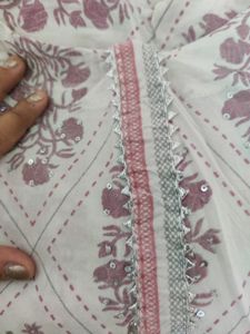 White And Pink Kurta