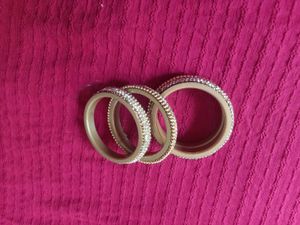 Sparkly Gold Bangles - Set of 4