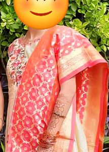 Long Frock Beige Color Festive Wear