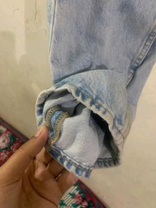 Straight Ripped Design Baggy Jeans