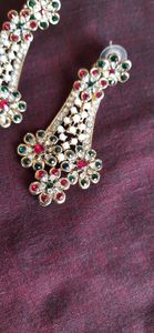 heavy pearl  stone diamond partywear earings