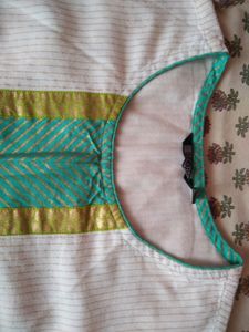 Long Straight Fit Kurti - Off white