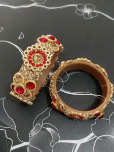 Red &amp; Gold Indian Bangles