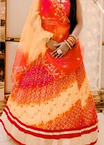 Bandhni Pink Lehenga