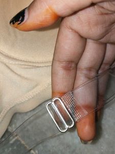 Beige Bra with Clear Straps