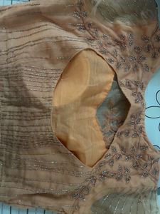 Peach Embellished Blouse