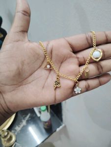 Gold Charm Necklace Layers