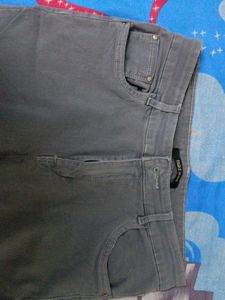 Gray Straight Leg Jeans