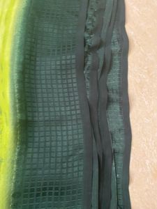 Saree green printed - daily wear
