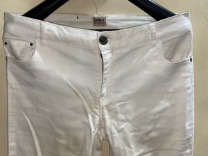 Only Brand Men White Jeans