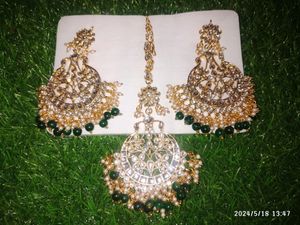 Artificial Earrings And Maangtika