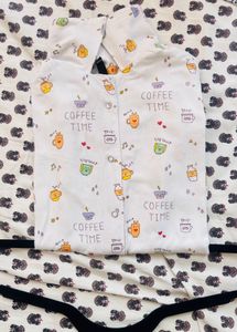 Coffee Time Print Shirt
