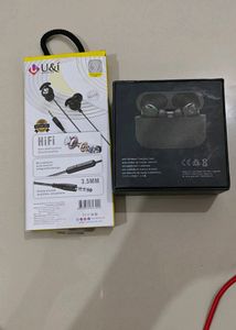 U&amp;i Wired Earphones &amp; Wireless ANC Earbuds