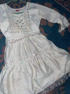 Embroidered White Tunic Dress