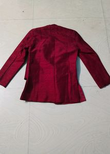 Beautiful Maroon Colour Boys Party Wear Suit